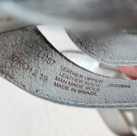Madewell The Boardwalk Woven Slide Sandal in Metallic Silver. Women's size 7.5. - Picture 5 of 16